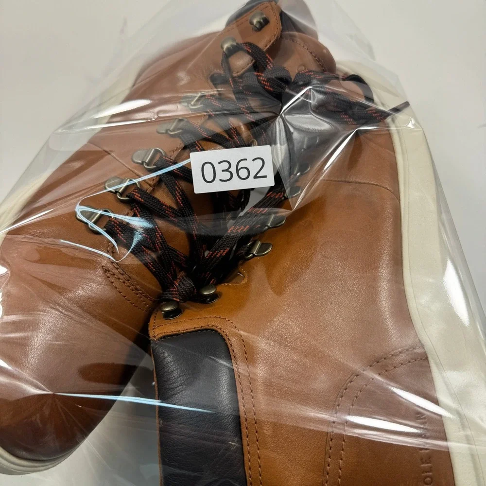Cole Haan Men's Leather Hiker Boots Brown Lace-Up Comfort Size‎ 13